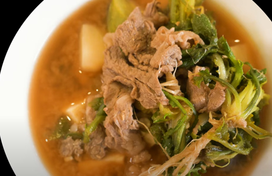 韓国料理教室～ムセンチェ、なずなと牛肉の味噌チゲ