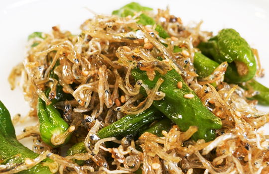 韓国料理教室～豆もやしの冷や汁とししとうとミョルチ炒め