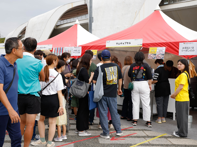 韓食販売ブースの様子