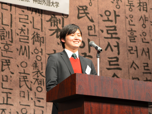 스피치부문의 발표 : 스이즈호마레씨