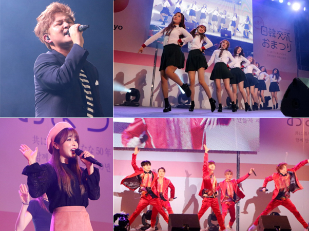 K-POP シークレット コンサート［右上からホガク、LOVELYZ、ホンジニョン、CODE-V］