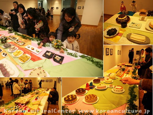 韓国のお餅の展示会「韓国の餅～伝統の餅と現代の餅の出会い～」の様子