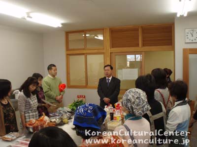 姜基洪文化院長のご挨拶「皆さん、楽しみながら美味しい韓国料理を作ってください！」