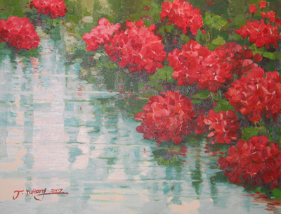 전시작품　「그리움」－정유정 작　/　53cm*45.5cm / oil on canvas
